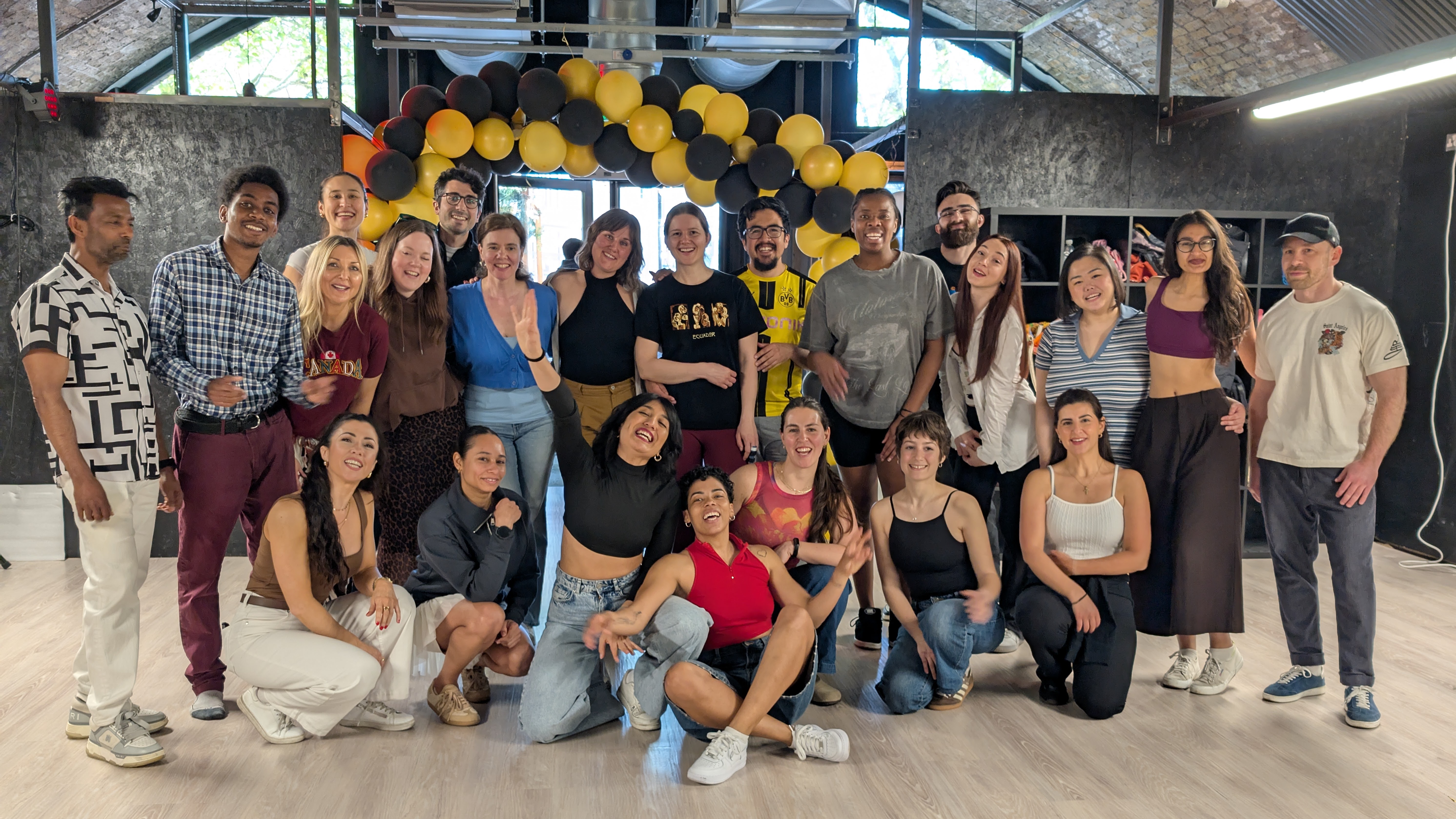 Dominican Touch dancers gathered together at an event in London